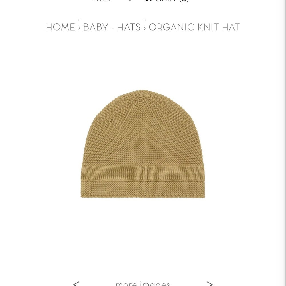 Vild Organic Knit Hat 0-6M